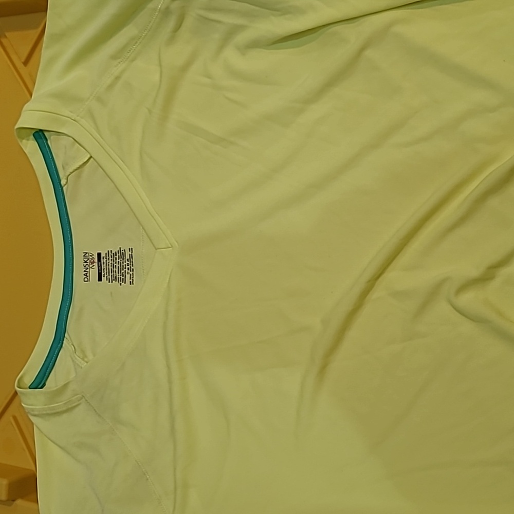 Ladies xk neon yellow poly tee